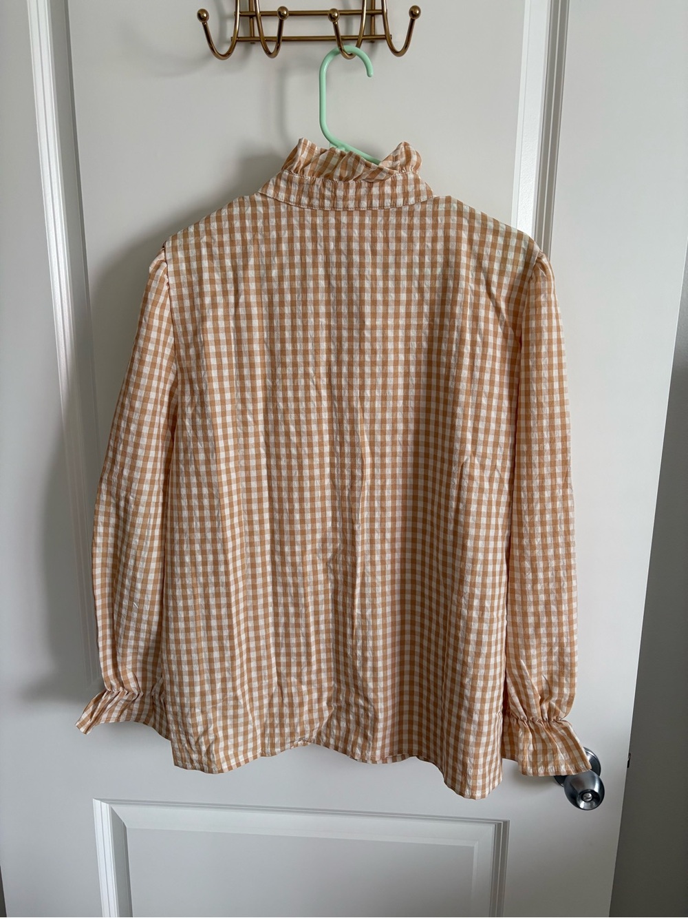 Checkered Ruffled Shirt - Picture 2 of 4